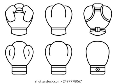 Boxing Gloves Elegant Line Art Style