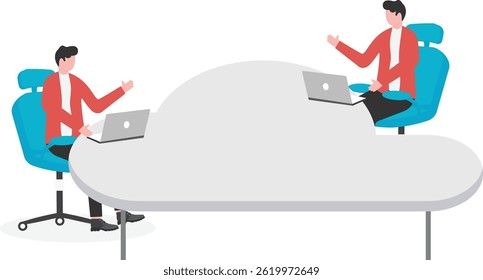 Boxing gloves fighting, business concept

