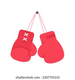 Boxing gloves. Fighting sports competition.