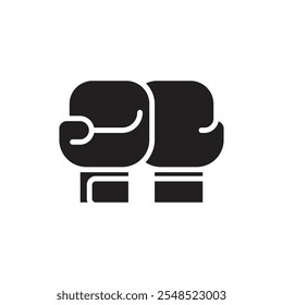 Boxing Gloves Filled Icon Vector Illustration