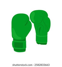 Boxing Gloves, Fitness Flat Vector Illustration Isolated