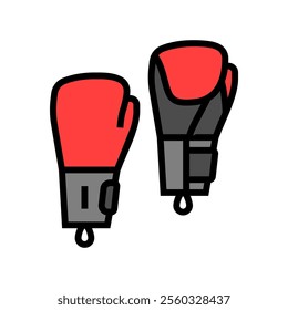 boxing gloves fitness tool color icon vector. boxing gloves fitness tool sign. isolated symbol illustration