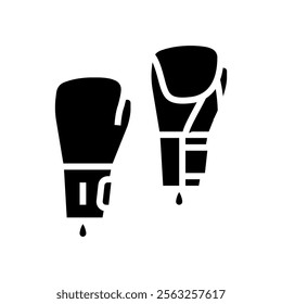 boxing gloves fitness tool glyph icon vector. boxing gloves fitness tool sign. isolated symbol illustration