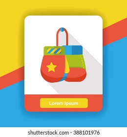 boxing gloves flat icon
