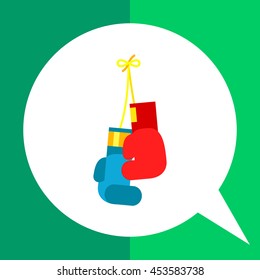 Boxing gloves flat icon