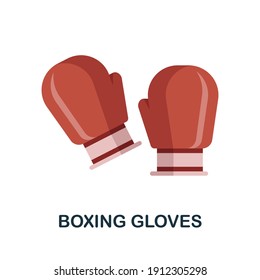 Boxing Gloves flat icon. Color simple element from combat sport collection. Creative Boxing Gloves icon for web design, templates, infographics and more