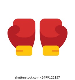 Boxing Gloves Flat Icon Design For Personal nad Commercial Use
