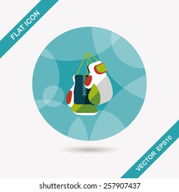 boxing gloves flat icon with long shadow,eps10