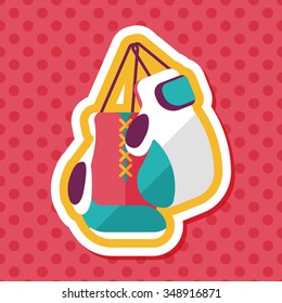 boxing gloves flat icon with long shadow,eps10