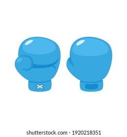 Guantes de boxeo de estilo plano. Ilustración del vector aislada en fondo blanco 