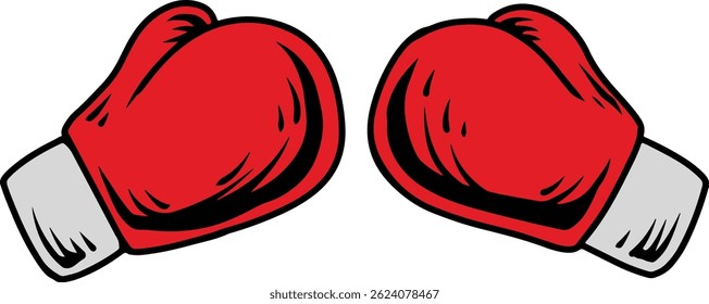 boxing gloves hanging vector isolated on white background