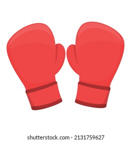 Boxing gloves icon cartoon vector. Fit cardio. Gym fitness