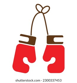 Boxing gloves icon design template isolated illustration