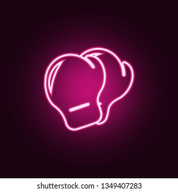boxing gloves icon. Elements of Fight in neon style icons. Simple icon for websites, web design, mobile app, info graphics