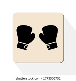 
icono de guantes de boxeo con estilo plano. tema deportivo