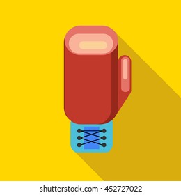 Boxing gloves icon in flat style with long shadow