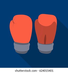 Boxing gloves icon in flate style isolated on white background. Boxing symbol stock vector illustration.
