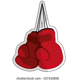 boxing gloves icon image vector illustration design 