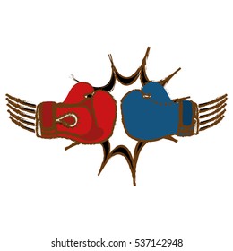 boxing gloves icon image vector illustration design 