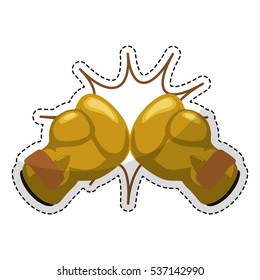 boxing gloves icon image vector illustration design 