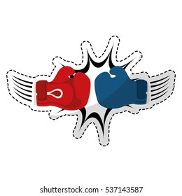 boxing gloves icon image vector illustration design 