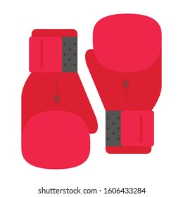 Boxing gloves icon isolated on white background. Vector illustration