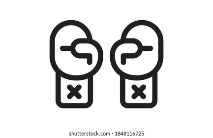 Boxing gloves icon isolated on a white background vector image