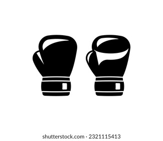 Boxing gloves icon isolated on white background.