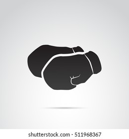 Boxing gloves icon isolated on white background. Vector art.