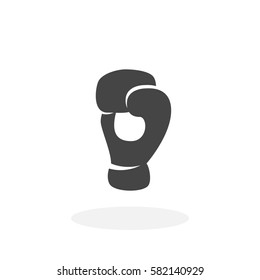 Boxing gloves icon isolated on white background. Boxing gloves vector logo. Flat design style. Modern vector pictogram for web graphics - stock vector