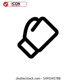 boxing gloves icon isolated sign symbol vector illustration - high quality black style vector icons
