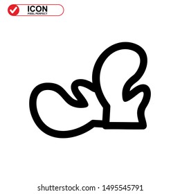 boxing gloves icon isolated sign symbol vector illustration - high quality black style vector icons
