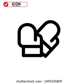 boxing gloves icon isolated sign symbol vector illustration - high quality black style vector icons
