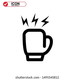 boxing gloves icon isolated sign symbol vector illustration - high quality black style vector icons
