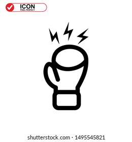 boxing gloves icon isolated sign symbol vector illustration - high quality black style vector icons
