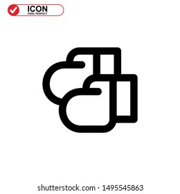 boxing gloves icon isolated sign symbol vector illustration - high quality black style vector icons
