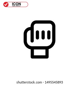 boxing gloves icon isolated sign symbol vector illustration - high quality black style vector icons
