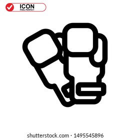 boxing gloves icon isolated sign symbol vector illustration - high quality black style vector icons
