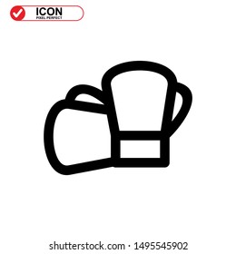 boxing gloves icon isolated sign symbol vector illustration - high quality black style vector icons
