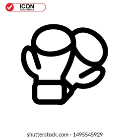 boxing gloves icon isolated sign symbol vector illustration - high quality black style vector icons
