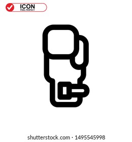 boxing gloves icon isolated sign symbol vector illustration - high quality black style vector icons
