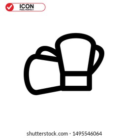 boxing gloves icon isolated sign symbol vector illustration - high quality black style vector icons
