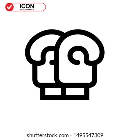 boxing gloves icon isolated sign symbol vector illustration - high quality black style vector icons
