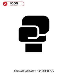 boxing gloves icon isolated sign symbol vector illustration - high quality black style vector icons
