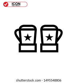 boxing gloves icon isolated sign symbol vector illustration - high quality black style vector icons
