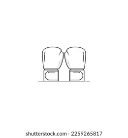 Icono de guantes de boxeo vectores aislados
