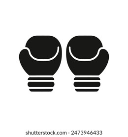 Boxing gloves icon. Boxing logo design in flat design. Vector illustration.