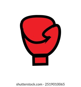 Boxing gloves icon logo design template isolated illustration