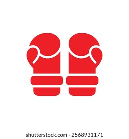 Boxing gloves icon logo design template isolated illustration