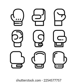 boxing gloves icon or logo isolated sign symbol vector illustration - high quality black style vector icons
